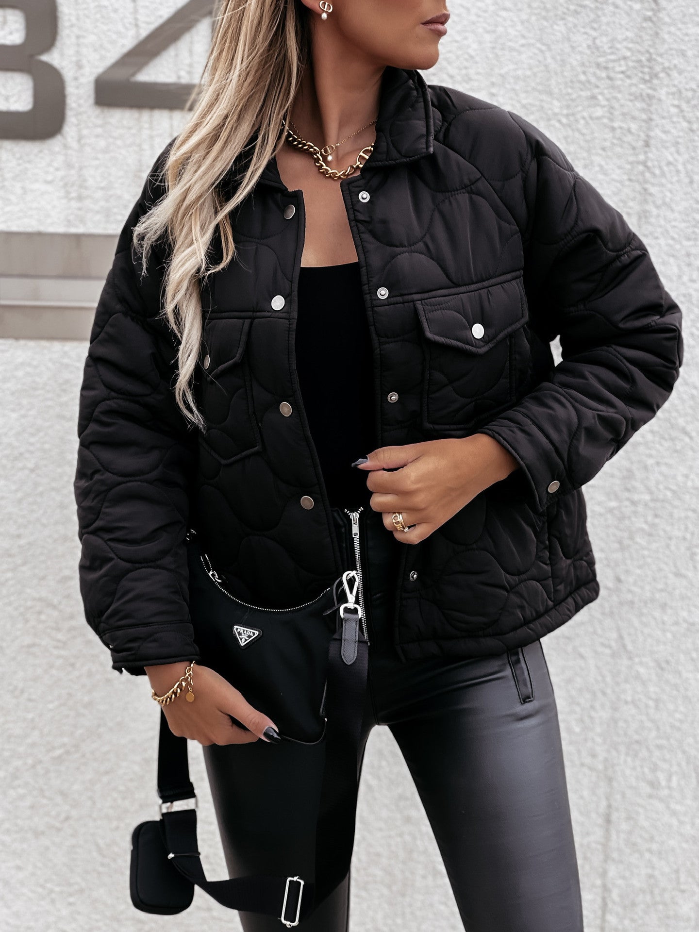Women's Long Sleeve Cotton Coat for Casual Wear
