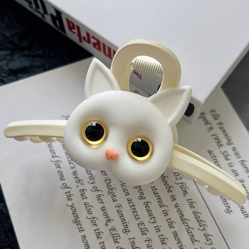 Cute Cartoon Cat Silicone Hair Claw Clip for Women