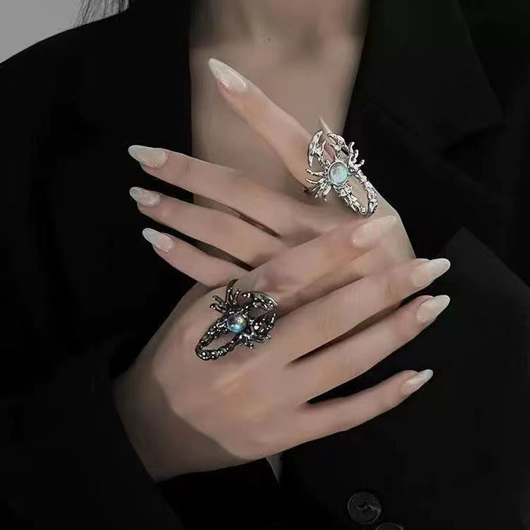 Moonstone Scorpion Open Ring - Sweet and Cool Design