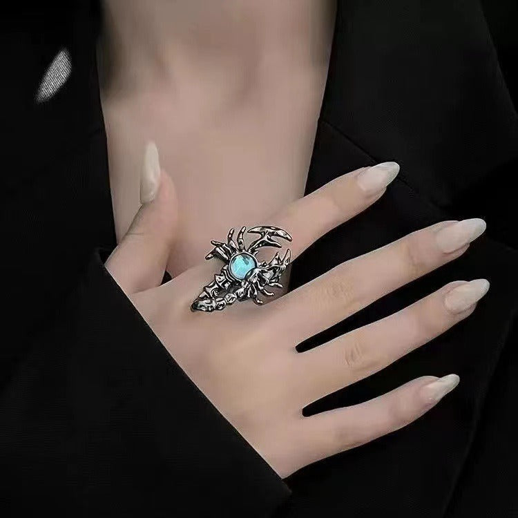 Moonstone Scorpion Open Ring - Sweet and Cool Design