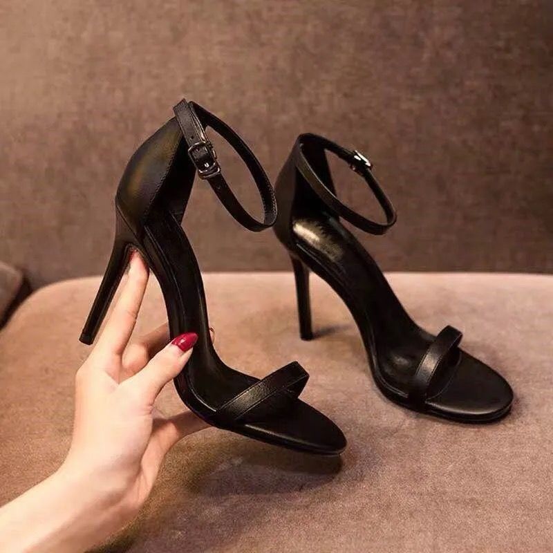 Women's Open Toe Ankle Strap Stiletto Party Heels