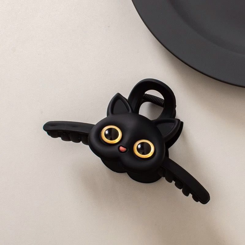 Cute Cartoon Cat Silicone Hair Claw Clip for Women