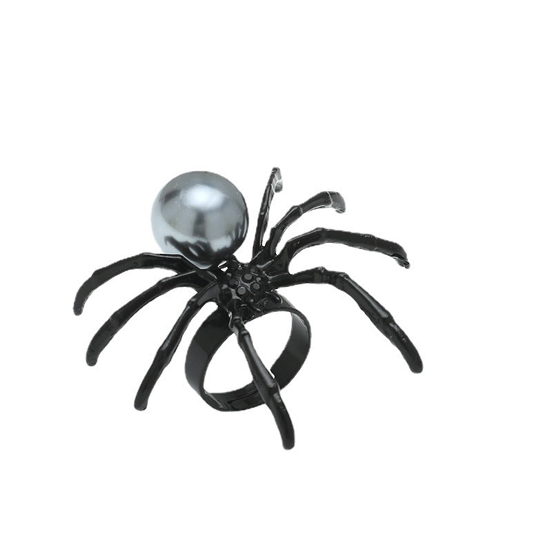 Punk Style Spider Ring with Spherical Stone for All