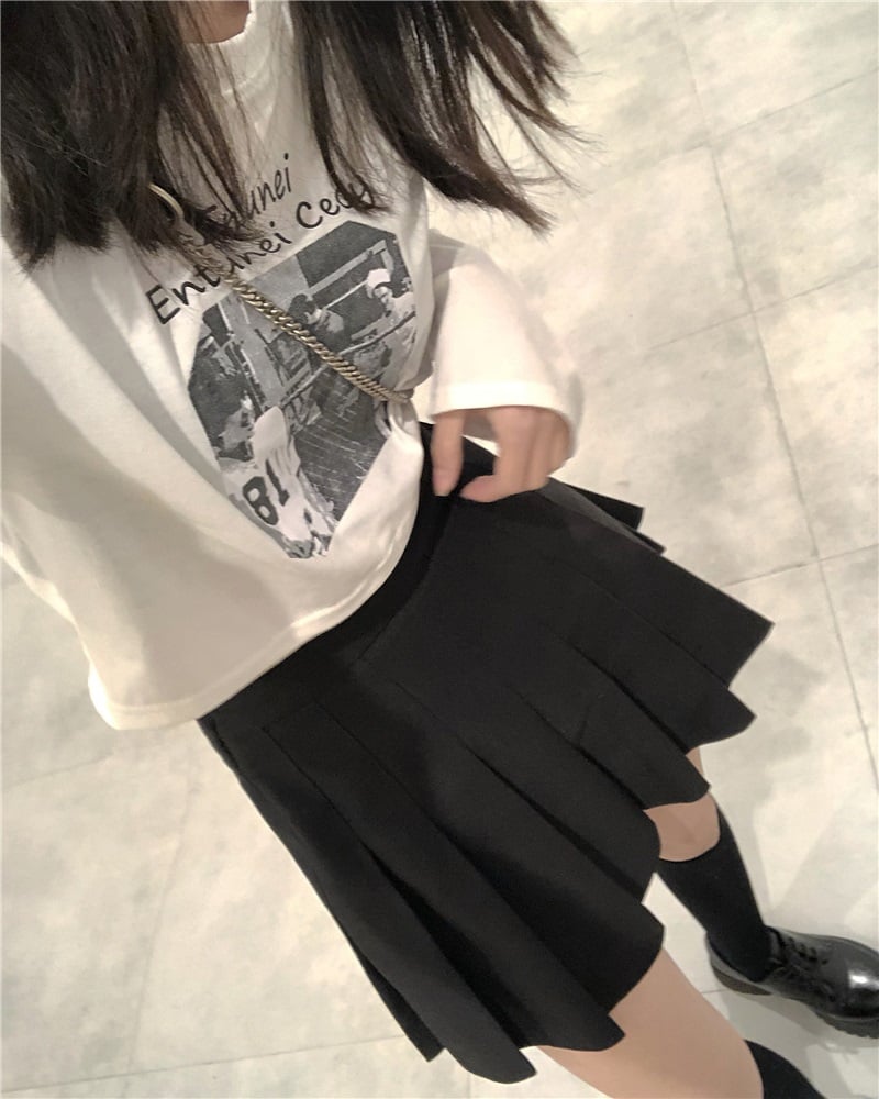 Cute All-Match Pleated Skirt for Autumn and Winter