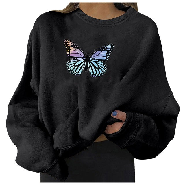 Oversized Women's Hoodie with Urban Alphabet Print