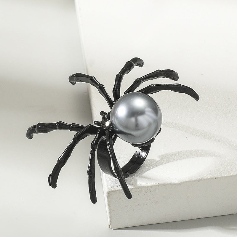 Punk Style Spider Ring with Spherical Stone for All