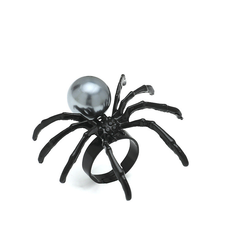 Punk Style Spider Ring with Spherical Stone for All