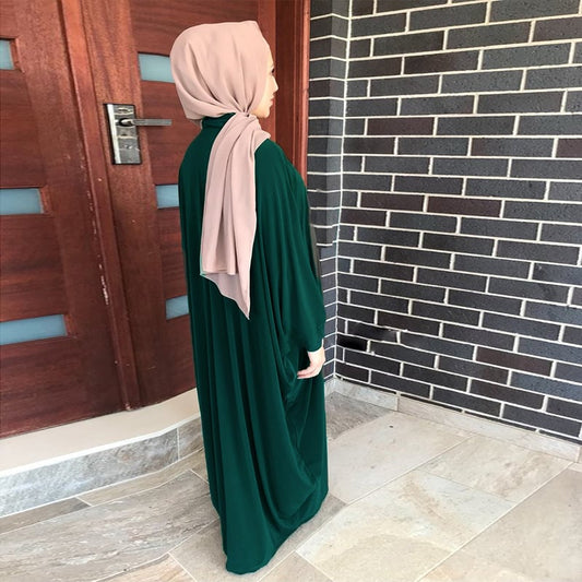 Women's Solid Color Bat Sleeve Robe Cardigan
