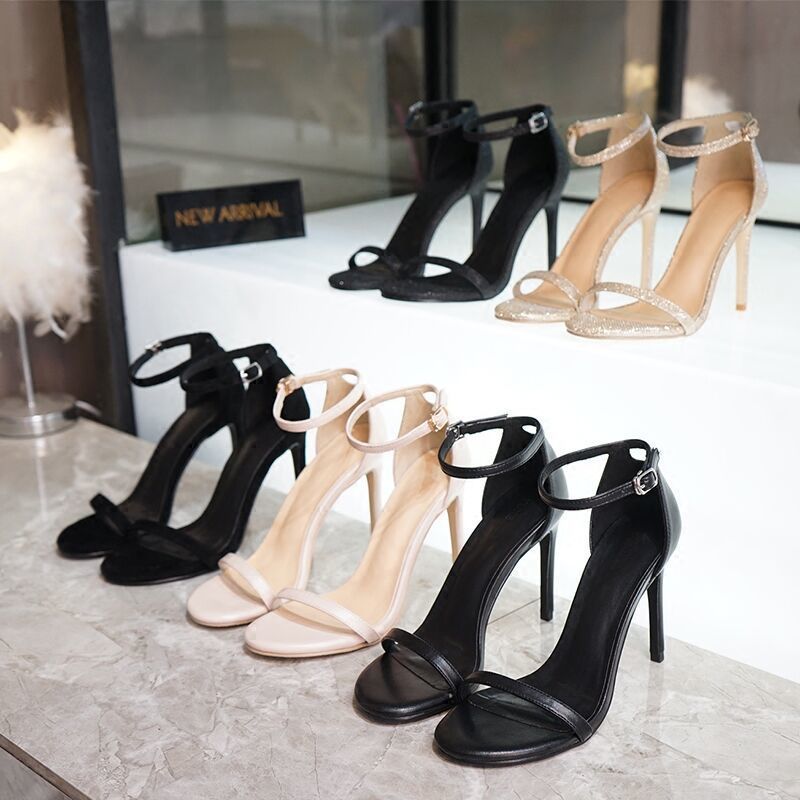 Women's Open Toe Ankle Strap Stiletto Party Heels