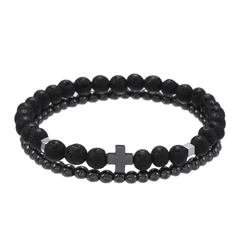 Men's Haematite Bracelet Set - 2 Pack Combo