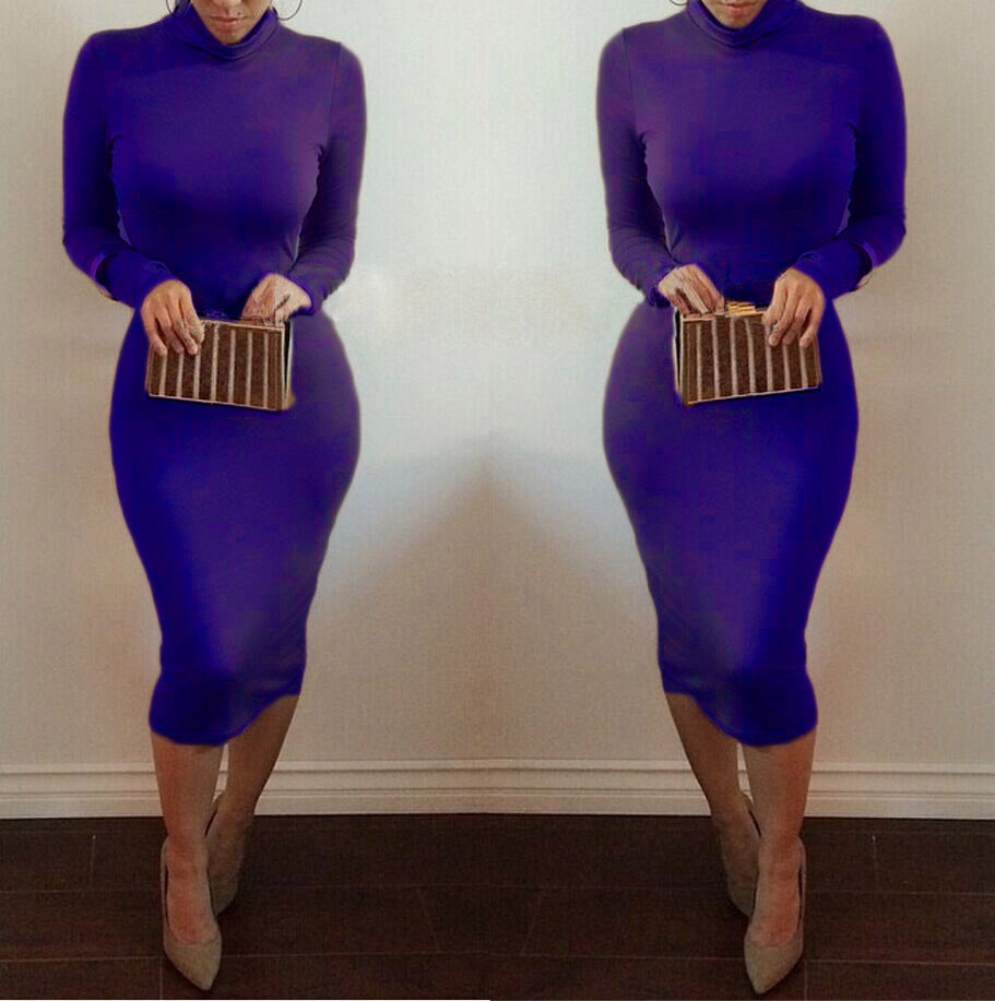 Autumn Winter Bandage Dress & Long Sleeve Nightclub Dress