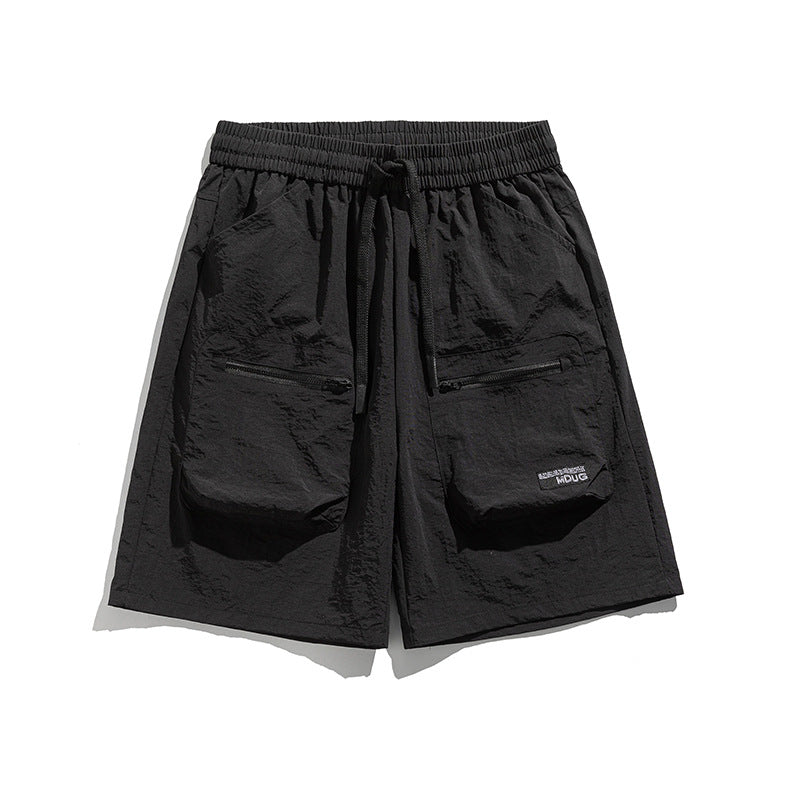 Casual Hip-Hop Cargo Shorts with Straps by MAMC