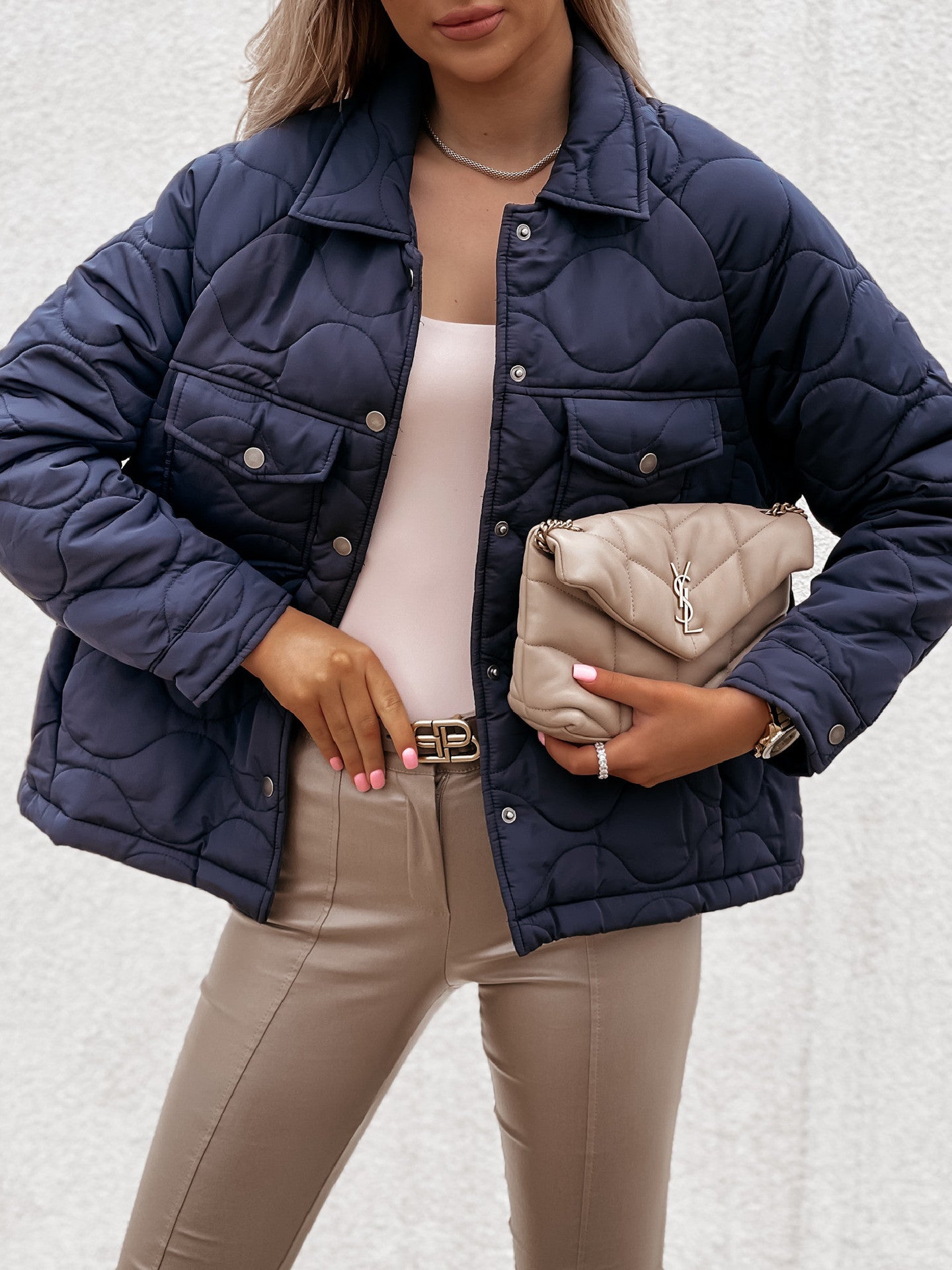Women's Long Sleeve Cotton Coat for Casual Wear
