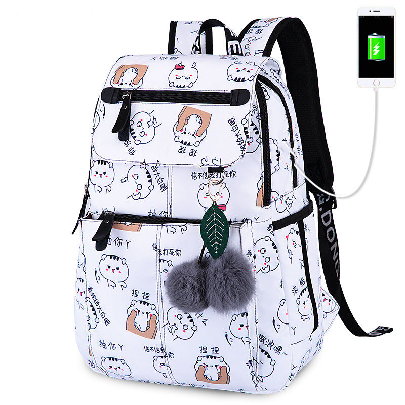 Large Waterproof Travel Backpack for Students (Girls)