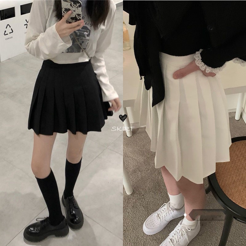Cute All-Match Pleated Skirt for Autumn and Winter
