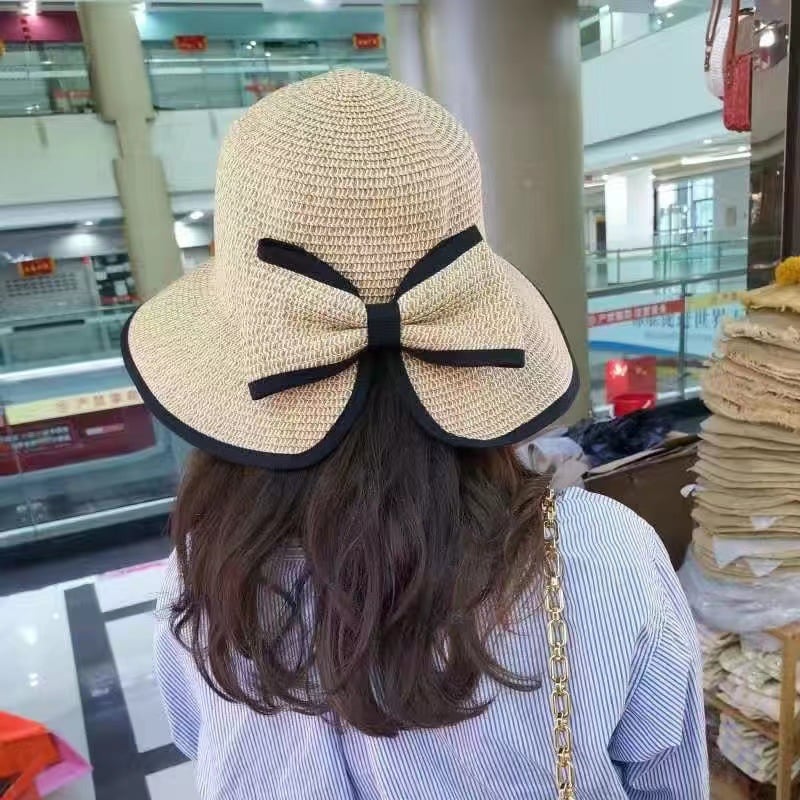 Woven Butterfly Straw Hat - Summer Thin Style