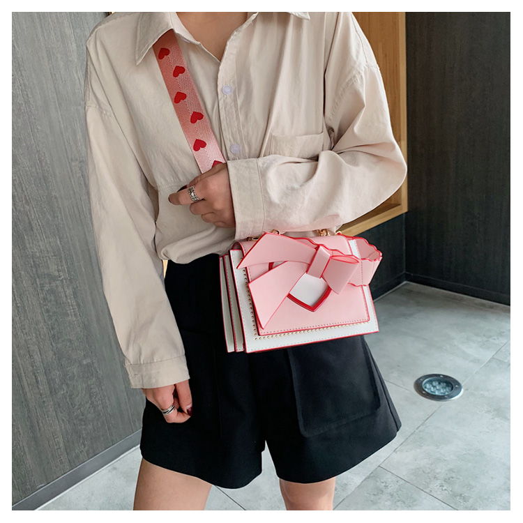 Bow Knot Small Square Bag - Versatile Crossbody for Girls