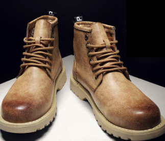 Men's Korean Style High-Top Fleece Winter Boots