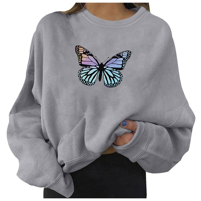 Oversized Women's Hoodie with Urban Alphabet Print