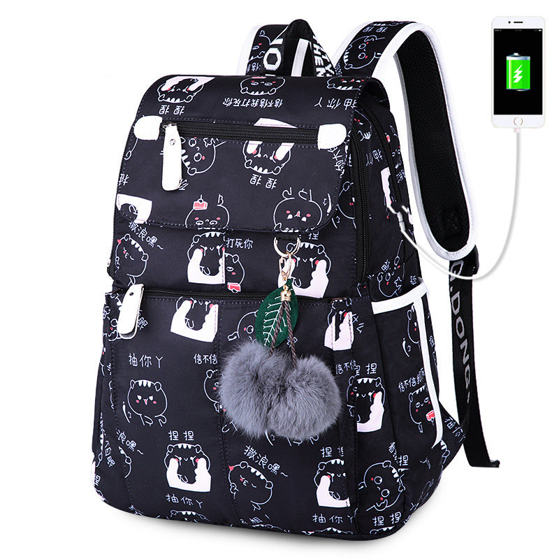 Large Waterproof Travel Backpack for Students (Girls)