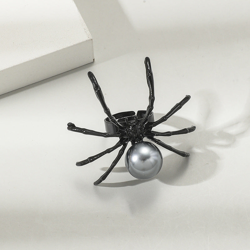 Punk Style Spider Ring with Spherical Stone for All