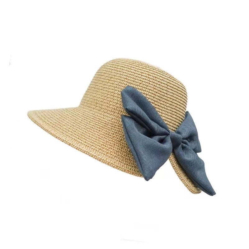 Woven Butterfly Straw Hat - Summer Thin Style