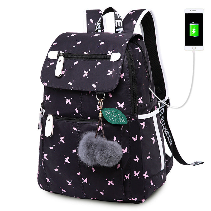 Large Waterproof Travel Backpack for Students (Girls)